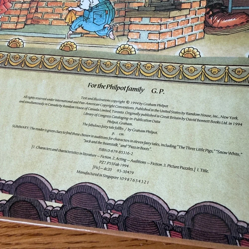 Fabulous Fairy Tale Follies Graham Philpot 1994 Hardcover Picture Puzzle Book